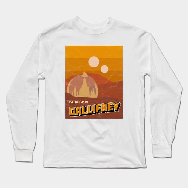 Greetings From Gallifrey Long Sleeve T-Shirt by EbukaAmadiObi19